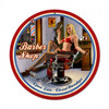"BARBER  SHOP"  METAL  SIGN