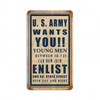 "ARMY  WANTS  YOU"  METAL  SIGN 