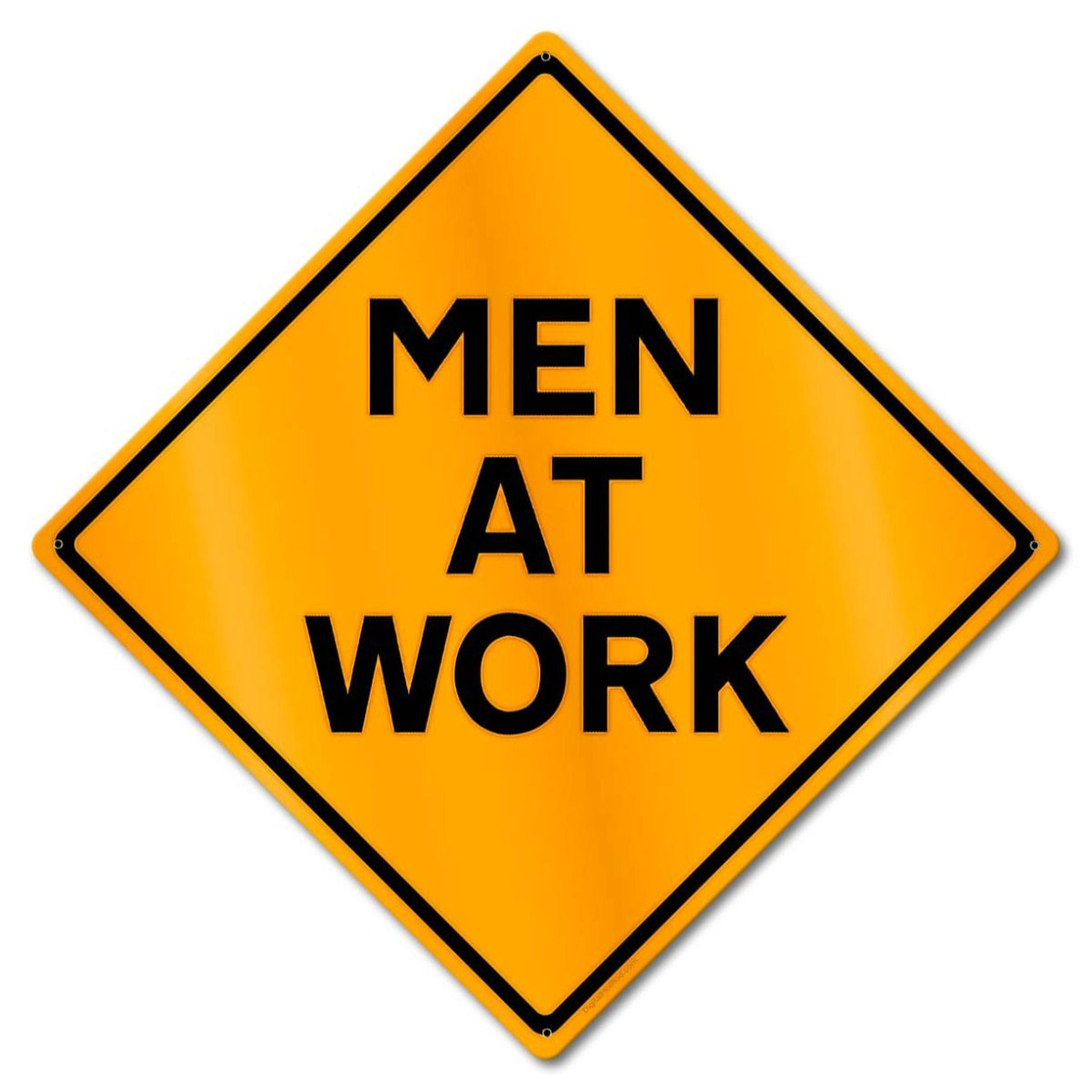 men at work road sign