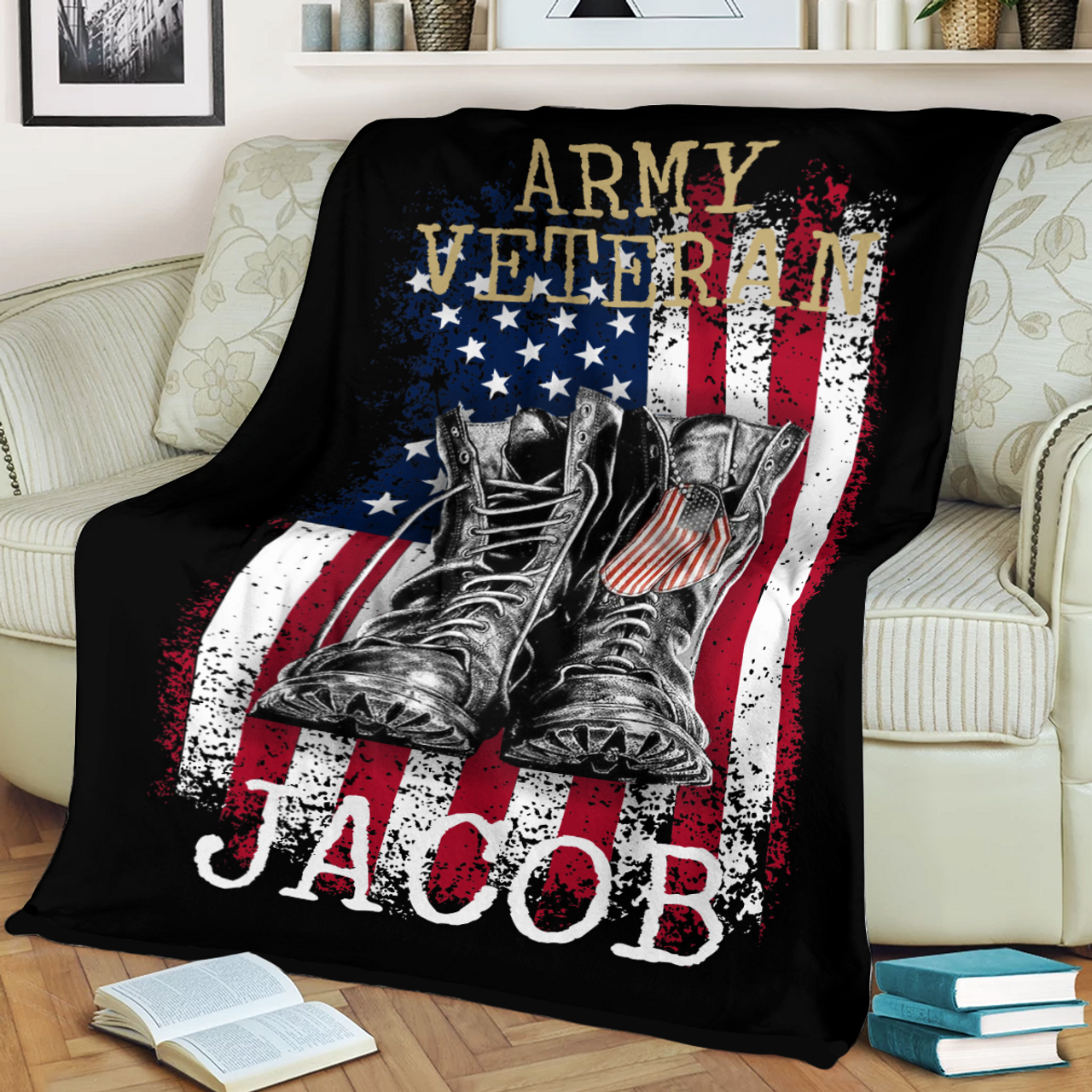 PERSONALIZED VETERAN BLANKETS two designs to choose PinUps For