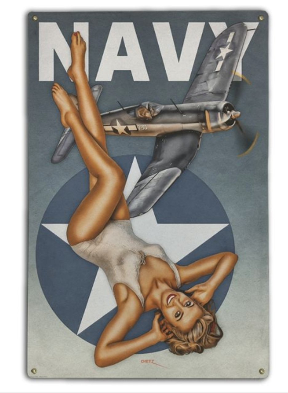 MADE IN AMERICA ----METAL SIGN - Pin-Ups For Vets Store