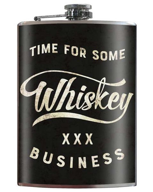 'WHISKEY  BUSINESS"  FLASK 