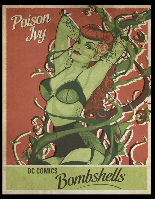 POISON  IVY--DC COMIC BOMBSHELL--METAL  SIGN