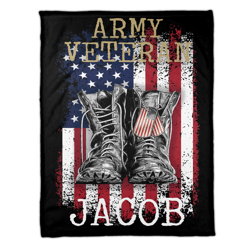 PERSONALIZED  VETERAN  BLANKETS--- two  designs  to  choose