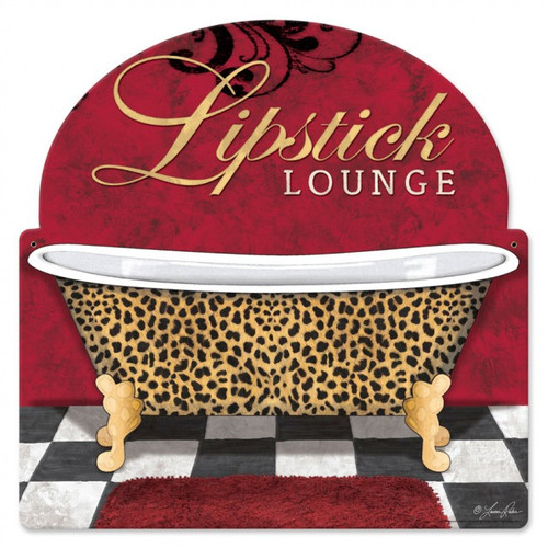 "Lipstick  Lounge"  Metal  Wall  Art