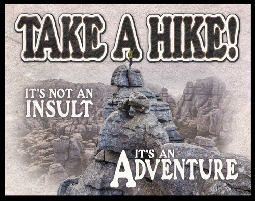 TAKE  A  HIKE  ---------------------METAL  SIGN