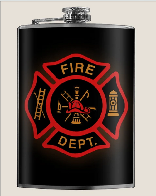 FIRE DEPARTMENT---Stainless Steel Flask