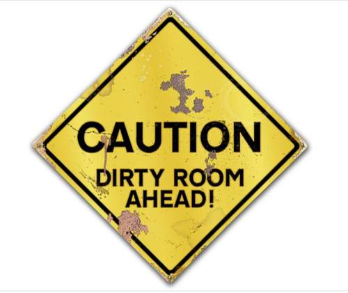 DIRTY  ROOM ----METAL  SIGN