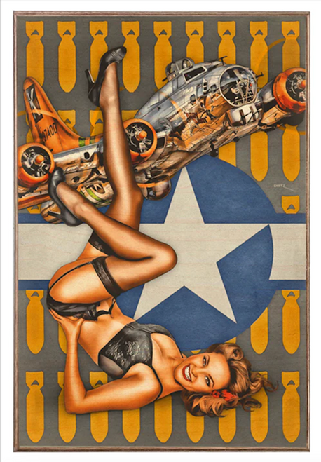 BEAUTY AND THE B17---METAL  SIGN