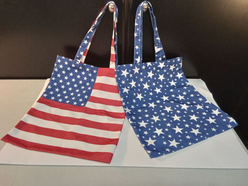PATRIOTIC  TOTE  BAGS--SET OF TWO