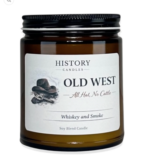 OLD  WEST---TRIBUTE  CANDLE