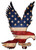 "AMERICAN FLAG  AND FLYING EAGLE" METAL SIGN