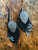 Gunmetal & Camo Leather Earrings