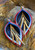 American Fireworks Triple-Layer Leather Leaf Earrings