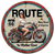 THE  MOTHER  ROAD----ROUND  METAL  SIGN