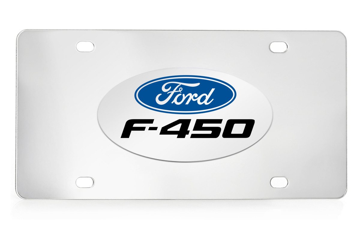 Ford F-450 Chrome Plated Solid Brass Emblem Attached To a Stainless ...