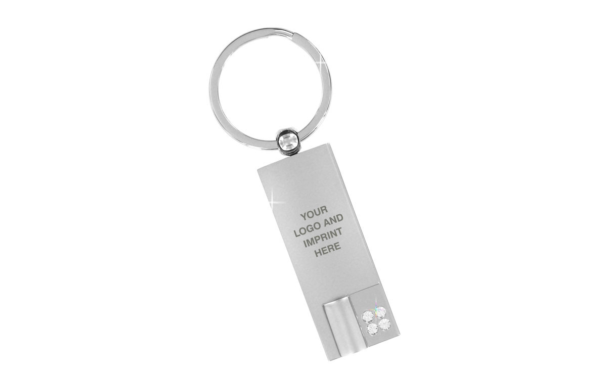 Rectangular Shape Key Chain Embellished with dazzling Crystals