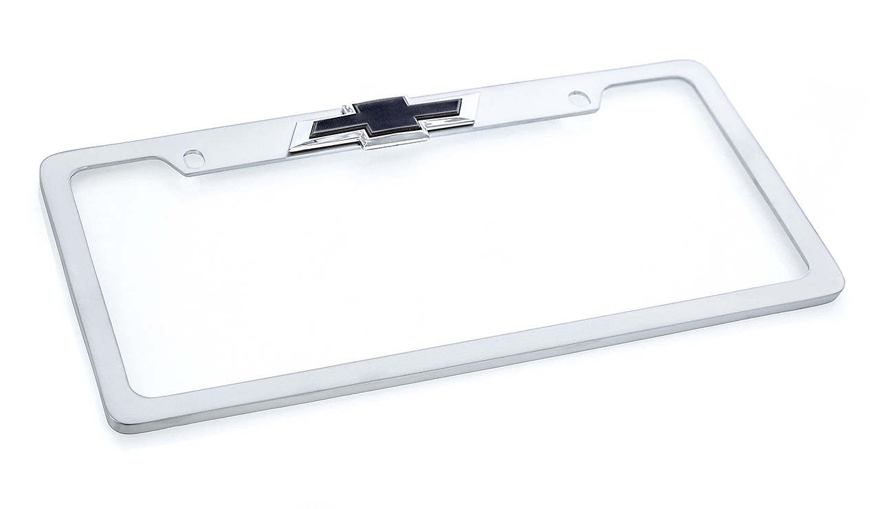 Buy GM Chevy  New  Gold Logo Chrome On Black License Plate Made In USA Genuine I366611 - Foto 6