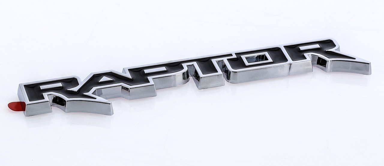 Chrome Plated Ford Raptor Black Emblem