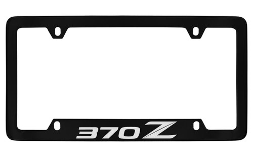 Nissan 370Z Black Coated Zinc Bottom Engraved License Plate Frame Holder