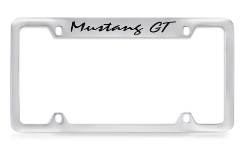 Ford Mustang GT Top Engraved Chrome Plated  License Plate Frame