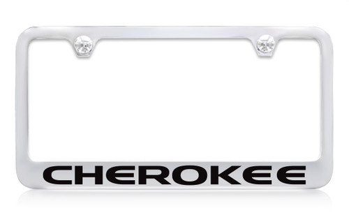 Jeep Cherokee Chrome Plated Metal License Plate Frame 