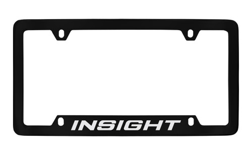Honda Insight Bottom Engraved Black Coated Zinc License Plate Frame 