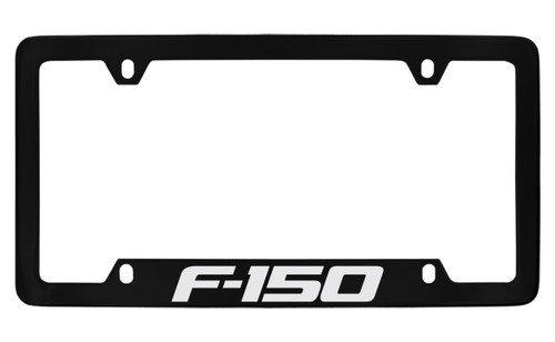 Ford F-150 Bottom Engraved Black Coated Zinc License Plate Frame 