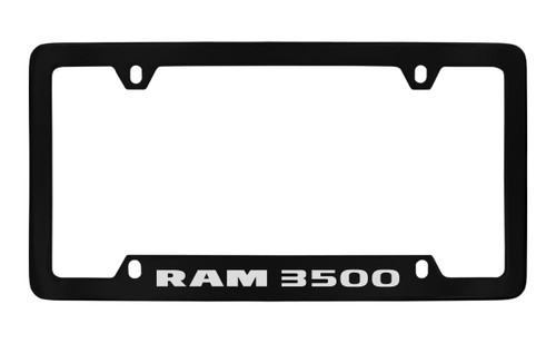 Ram 3500 Top Engraved Black Coated Zinc License Plate Frame 
