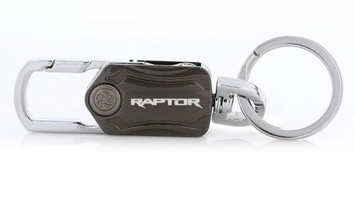 Rectangular Shaped Metal Multi Tool Key Chain with Laser Engraved Raptor Logo