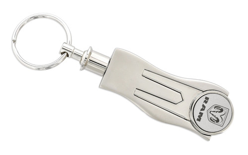 Metal Keychain with Laser Engraved Ram Logo  