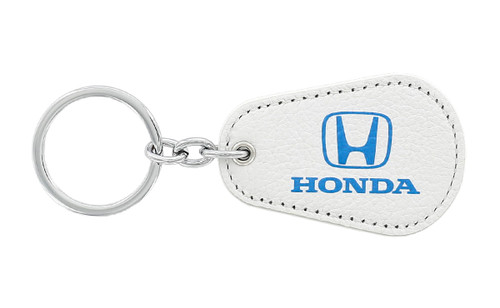 Honda UV Printed White Leather Key Chain