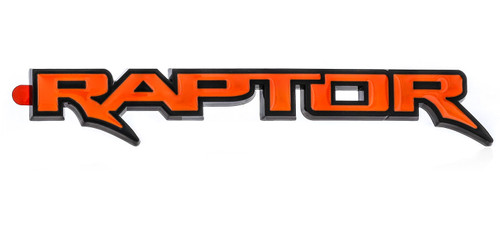 Black Coated Ford Raptor Orange Color Emblem
