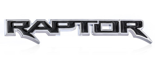 Chrome Plated Ford Raptor Black Emblem 