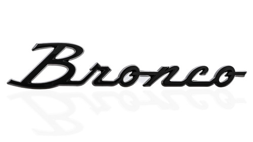 Ford Brand Black Coated Bronco Script Emblem 
