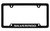 Chevrolet Silverado Bottom Engraved Black Coated Zinc License Plate Frame 