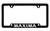 Nissan Maxima Black Coated Metal Bottom Engraved License Plate Frame Holder