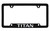 Nissan Titan Black Coated Zinc Bottom Engraved License Plate Frame Holder