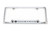 Ford Mustang Racing Pony with Tri Color Bars Chrome Plated License Plate Frame 