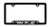 Lincoln MKZ Script Bottom Engraved Black Coated Zinc License Plate Frame Holder