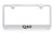 Infiniti Q60 Chrome Plated Metal License Plate Frame Holder with Black Imprint