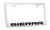 GMC Sierra Chrome Plated Metal License Plate Frame Holder with Black Imprint