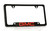 GMC Red Logo Black Coated Zinc Bottom Engraved License Plate Frame Holder
