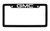 GMC Logo Black Coated Zinc Top Engraved License Plate Frame Holder