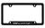 Ford Mustang Script Bottom Engraved Black Coated Zinc License Plate Frame Holder Ford Mustang Script Bottom Engraved Black Coated Zinc License Plate Frame Holder