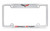 Chevy Corvette C6 Grand Sport Design Top Engraved Chrome Plated Solid Brass License Plate Frame Holder