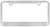 Chrome Plated with Red Inside Thin Top Plastic License Plate Frame 4 Hole