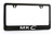 Lincoln MKC Wordmark Black Coated Zinc Metal License Plate Frame Wide Bottom Engraved 2 Hole