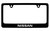 Nissan Black coated frame with Nissan Logo