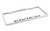 Honda White Plastic License Plate Frame with UV Printed Civic Si Logo
